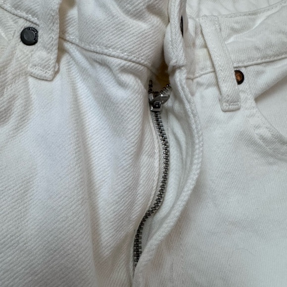 Zara White Straight Leg Jeans White Denim Size 6 Ankle Length Classic Neutral - Picture 5 of 10